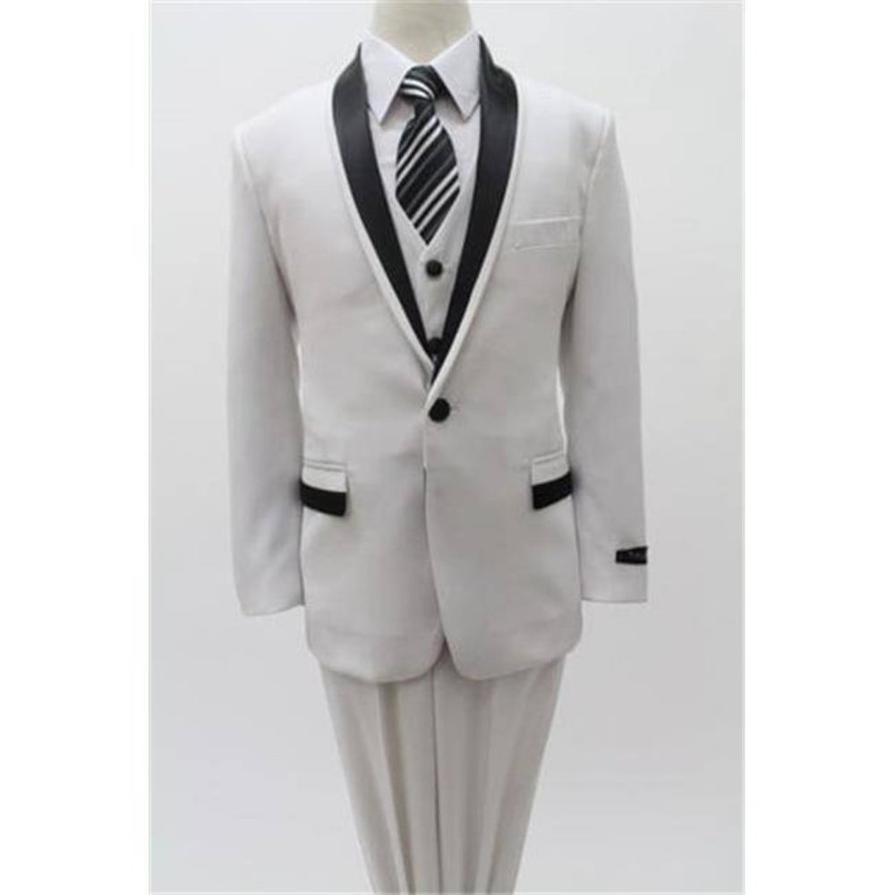 Tazio White / Black Formal Suits For Boys size 8